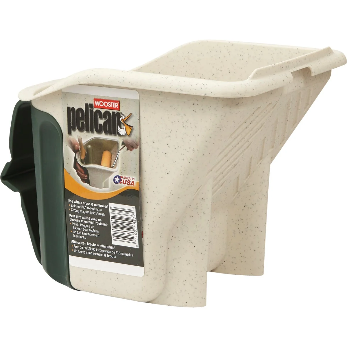Exceptional Wooster Pelican 1 Qt. Green White Painter's Bucket with Magnetic Brush Holder Top-Quality