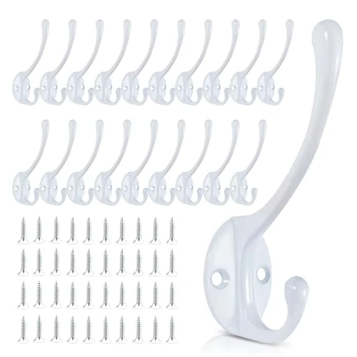 Classic Wall Hooks for Hanging 20 Count Top-Quality