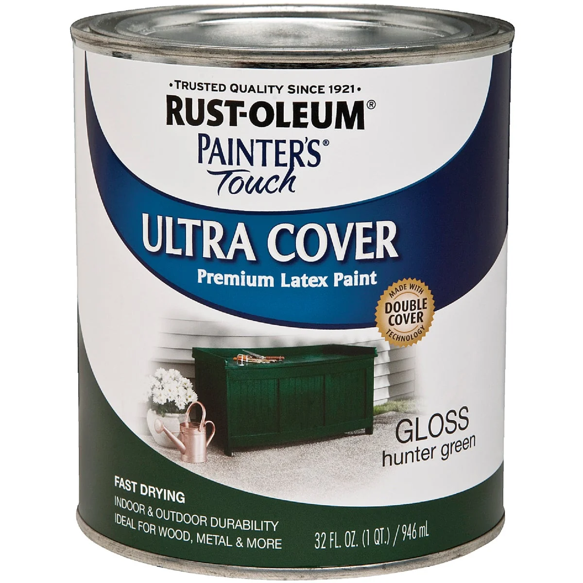 Flexible Rust-Oleum Painter's Touch 2X Ultra Cover Premium Latex Paint Hunter Green 1 Qt. Elegant