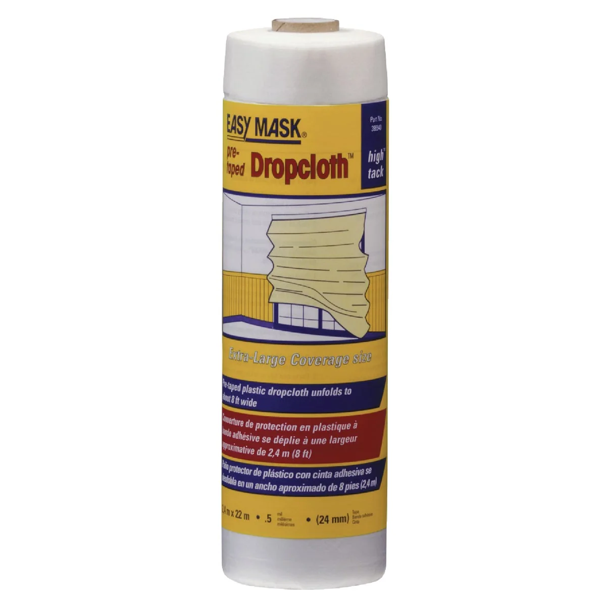 Quality Trimaco Easy Mask Pre-Taped Plastic 8 Ft. x 75 Ft. 1 2 mil Drop Cloth Expertly Made