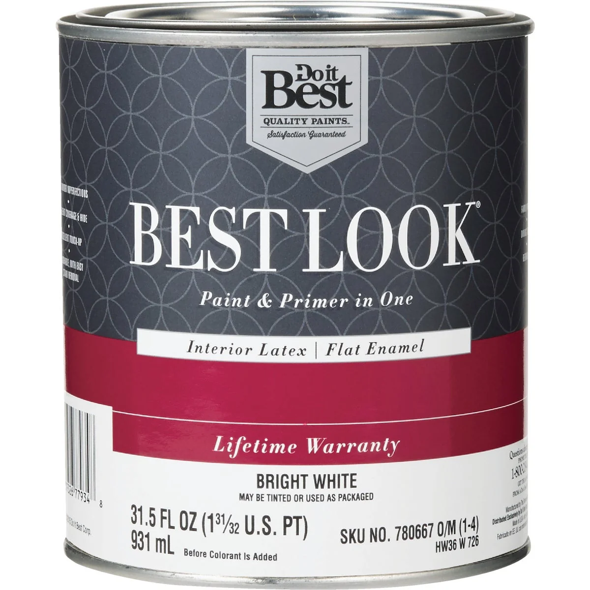 Innovative Look Latex Paint Primer In One Flat Enamel Interior Wall Paint Bright White 1 Qt. Safe