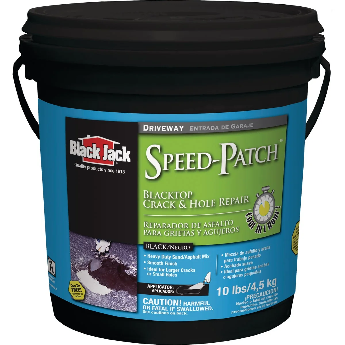 High-Grade Black Jack Speed-Patch 10 Lb. Blacktop Crack and Hole Repair Safe