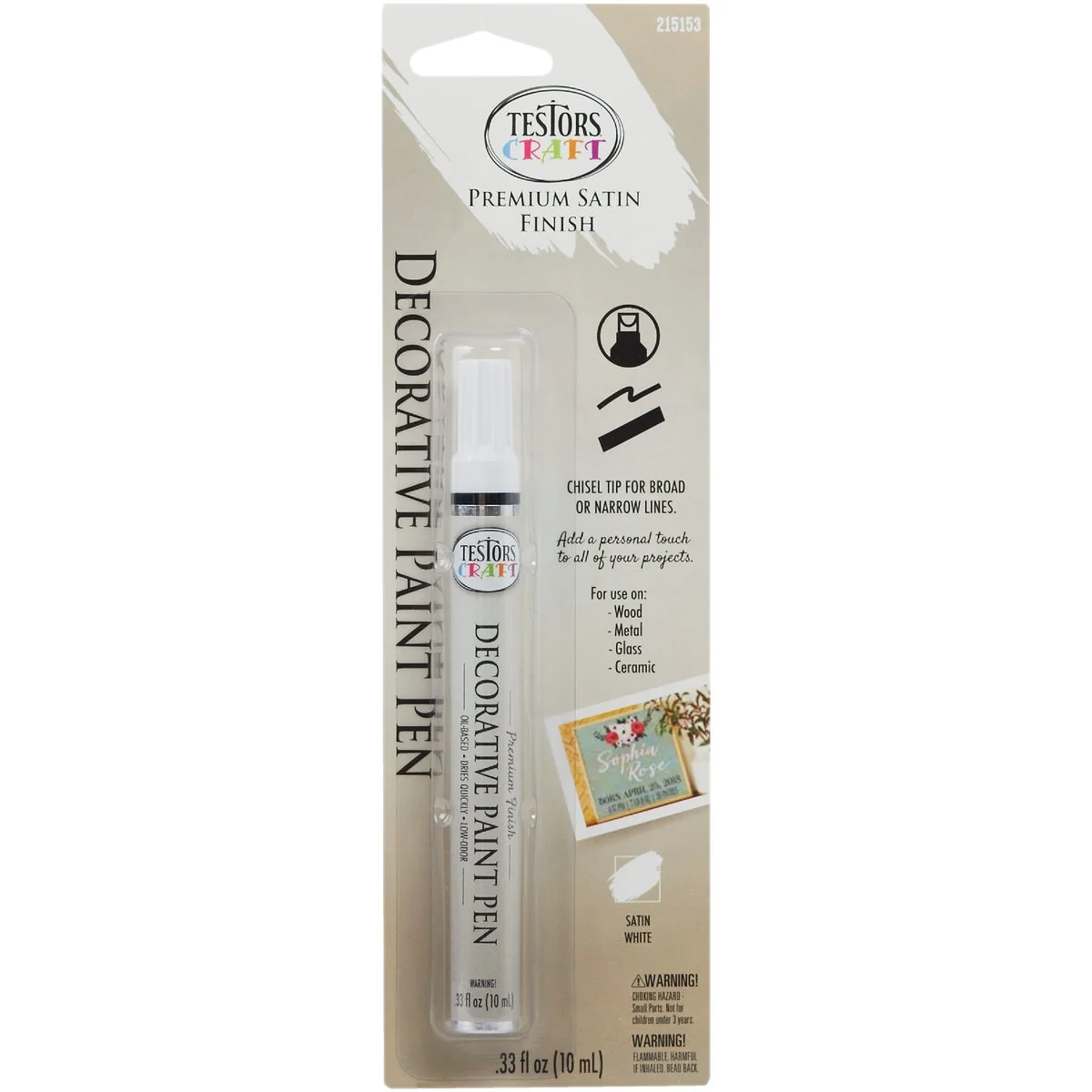 Healthy Testors Craft Satin White Decorative Paint Pen Natural