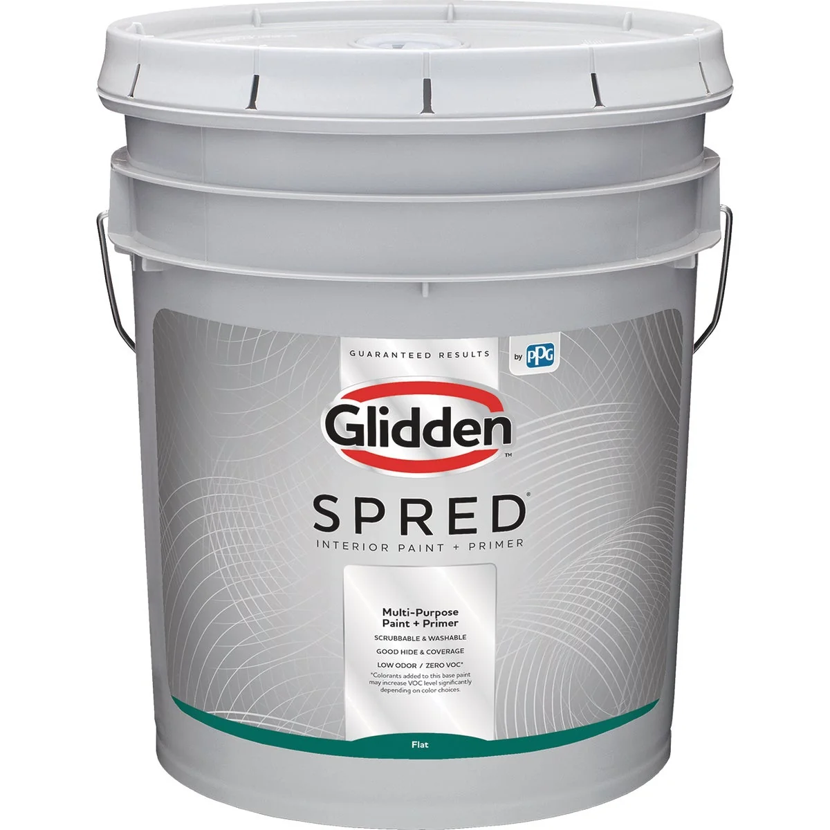 Reliable Glidden Spred Interior Paint Primer Flat White Pastel Base 5 Gallon Pail High-Grade