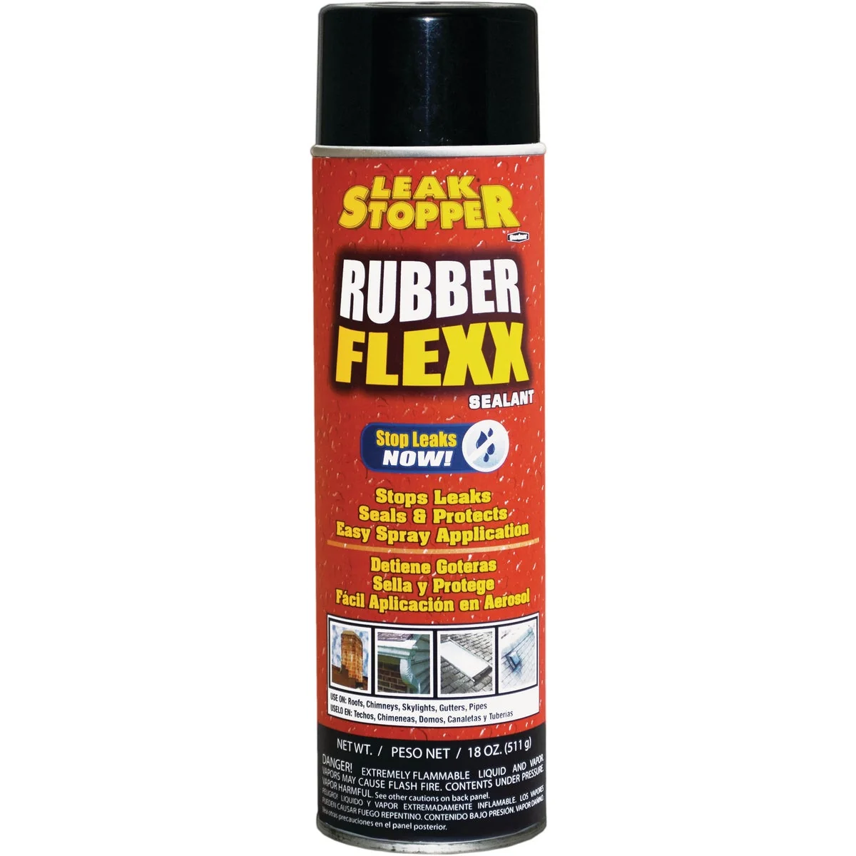 Long-Lasting Black Jack Leak Stopper 18 Oz. Black Rubber Flexx Spray Sealant Environmentally Friendly