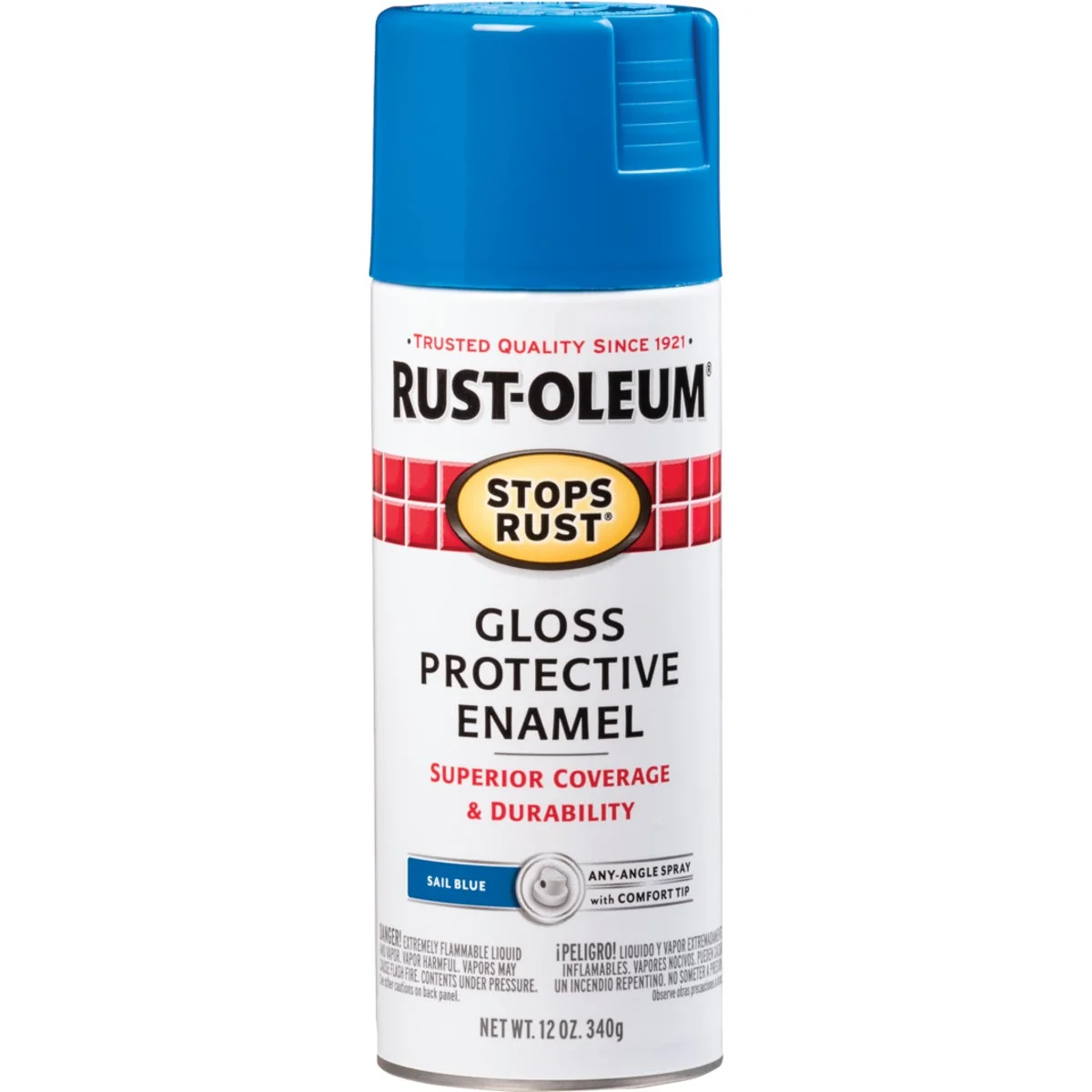Lightweight Rust-Oleum Stops Rust Sail Blue Gloss 12 Oz. Anti-Rust Spray Paint Casual