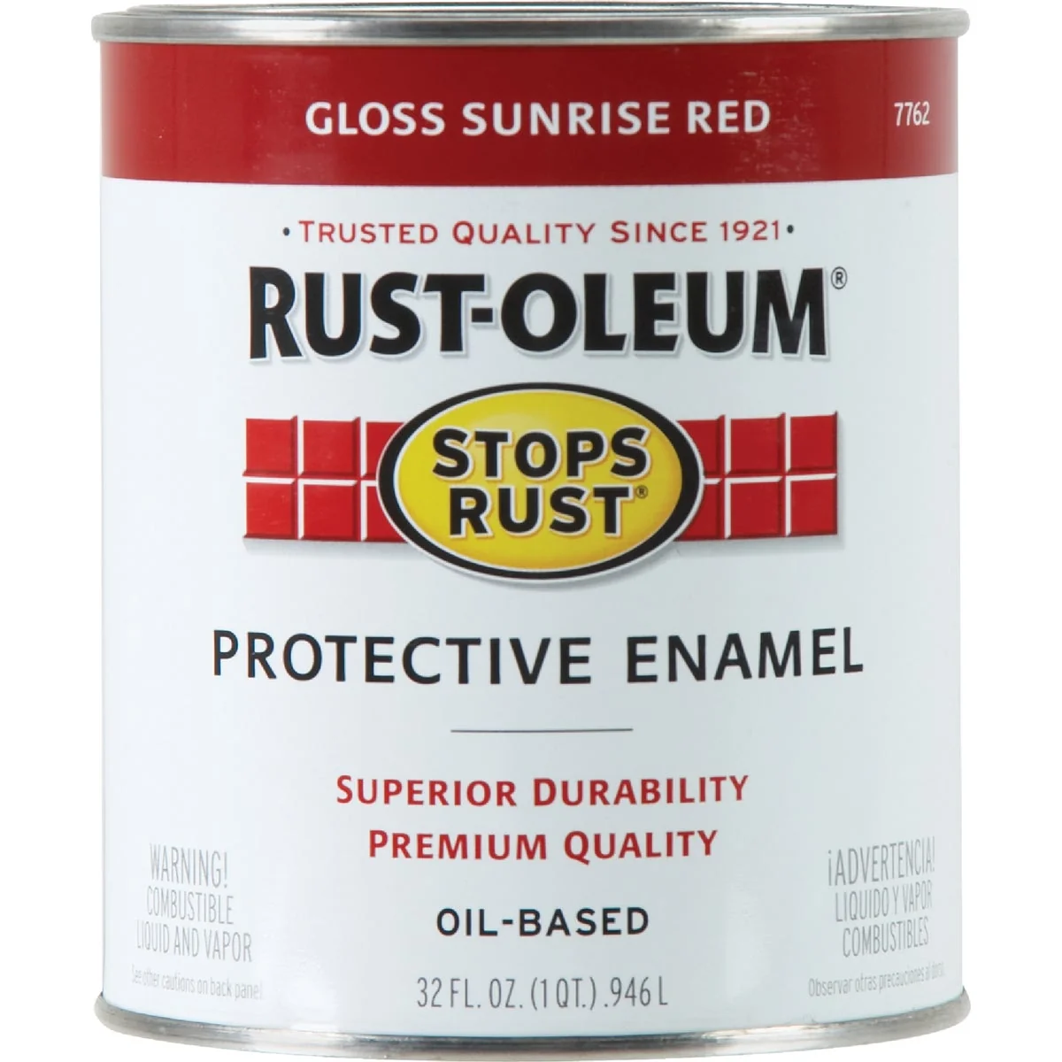 Fashionable Rust-Oleum Stops Rust Oil Based Gloss Protective Rust Control Enamel Sunrise Red 1 Qt. Detailed
