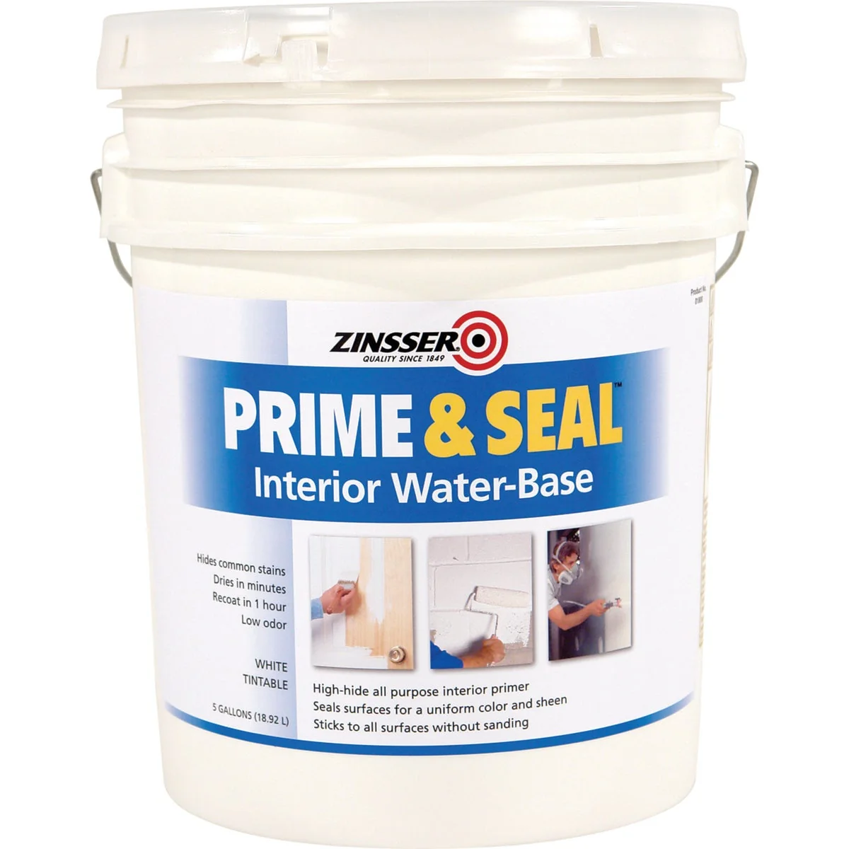 Flexible Zinsser Interior Prime Seal Water-Based Primer White 5 Gal. Certified