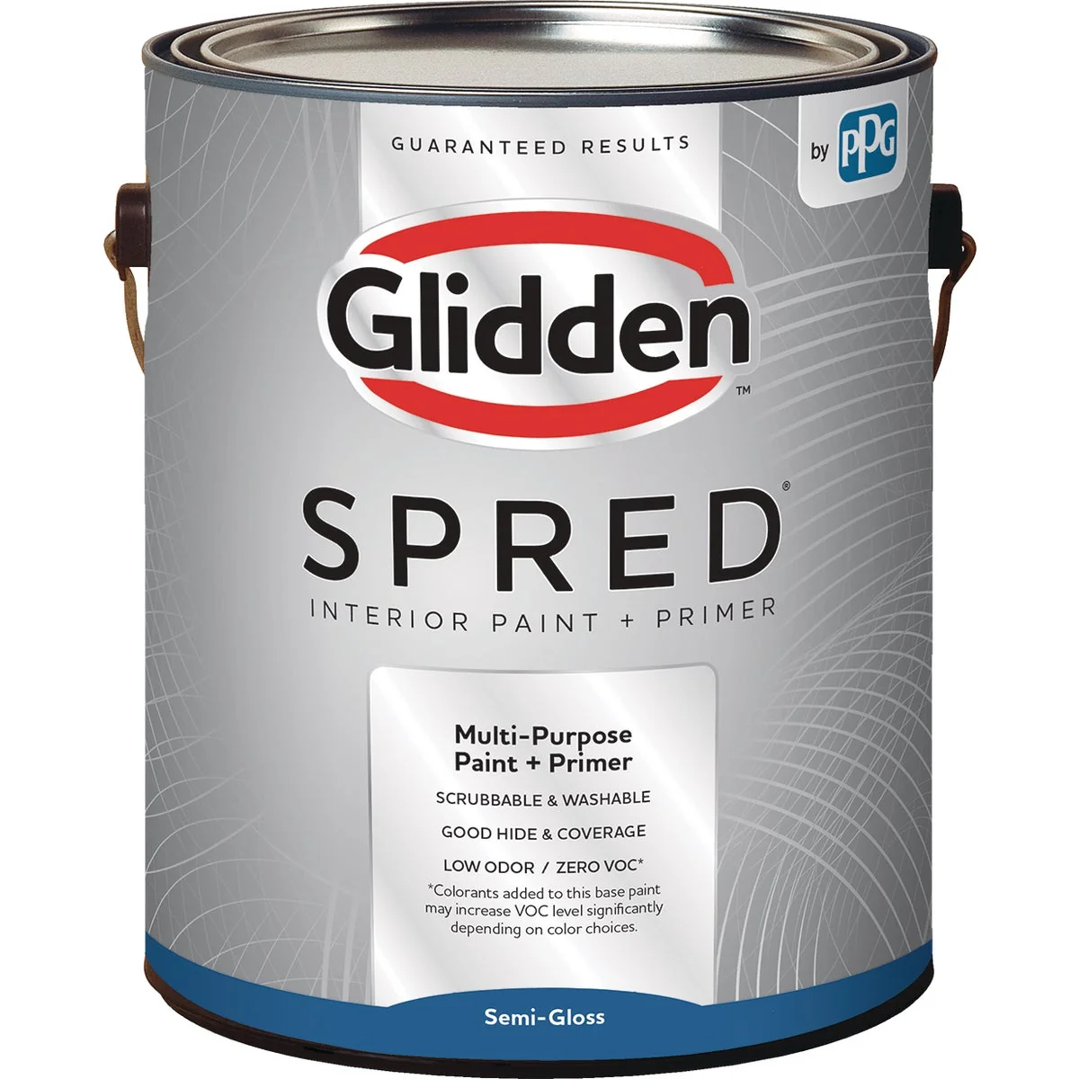 Premium Material Glidden Spred Interior Paint Primer Semi-Gloss Midtone Base 1 Gallon Durable