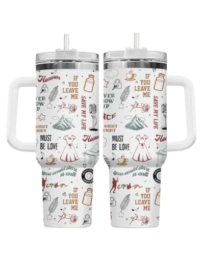 Soft Tumbler 40oz with Handle Lid and Straw Flexible