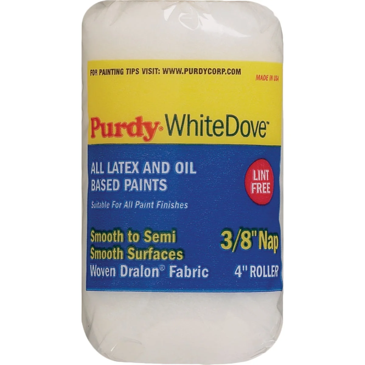 Powerful Purdy White Dove 4 In. x 3 8 In. Woven Fabric Roller Cover Original Design
