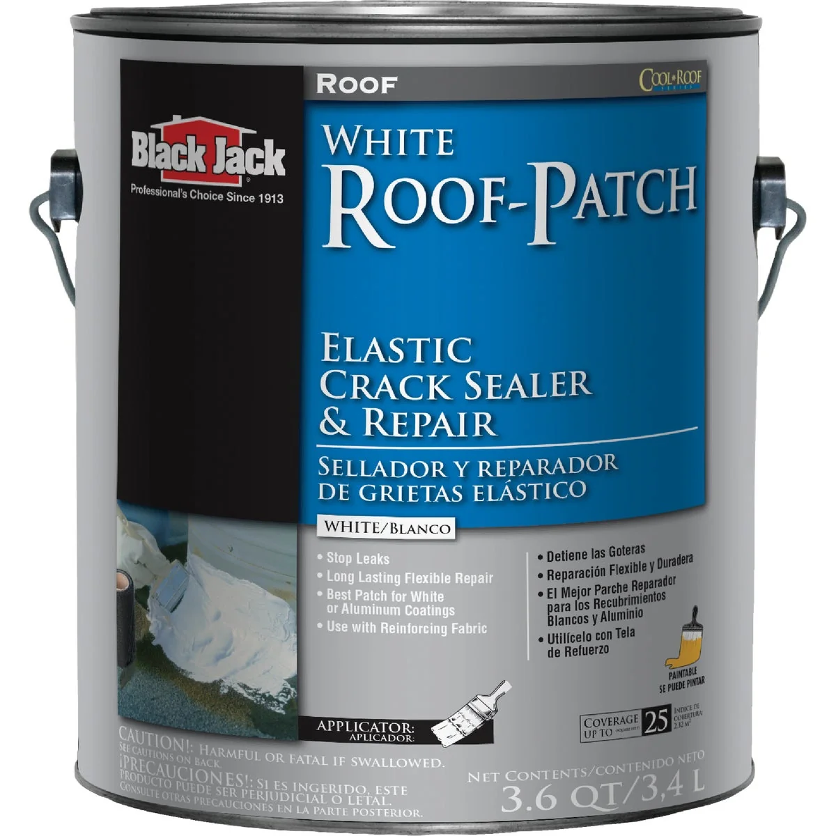 Official Black Jack Roof-Patch 1 Gal. Elastic Crack Sealer and Repair High-Quality