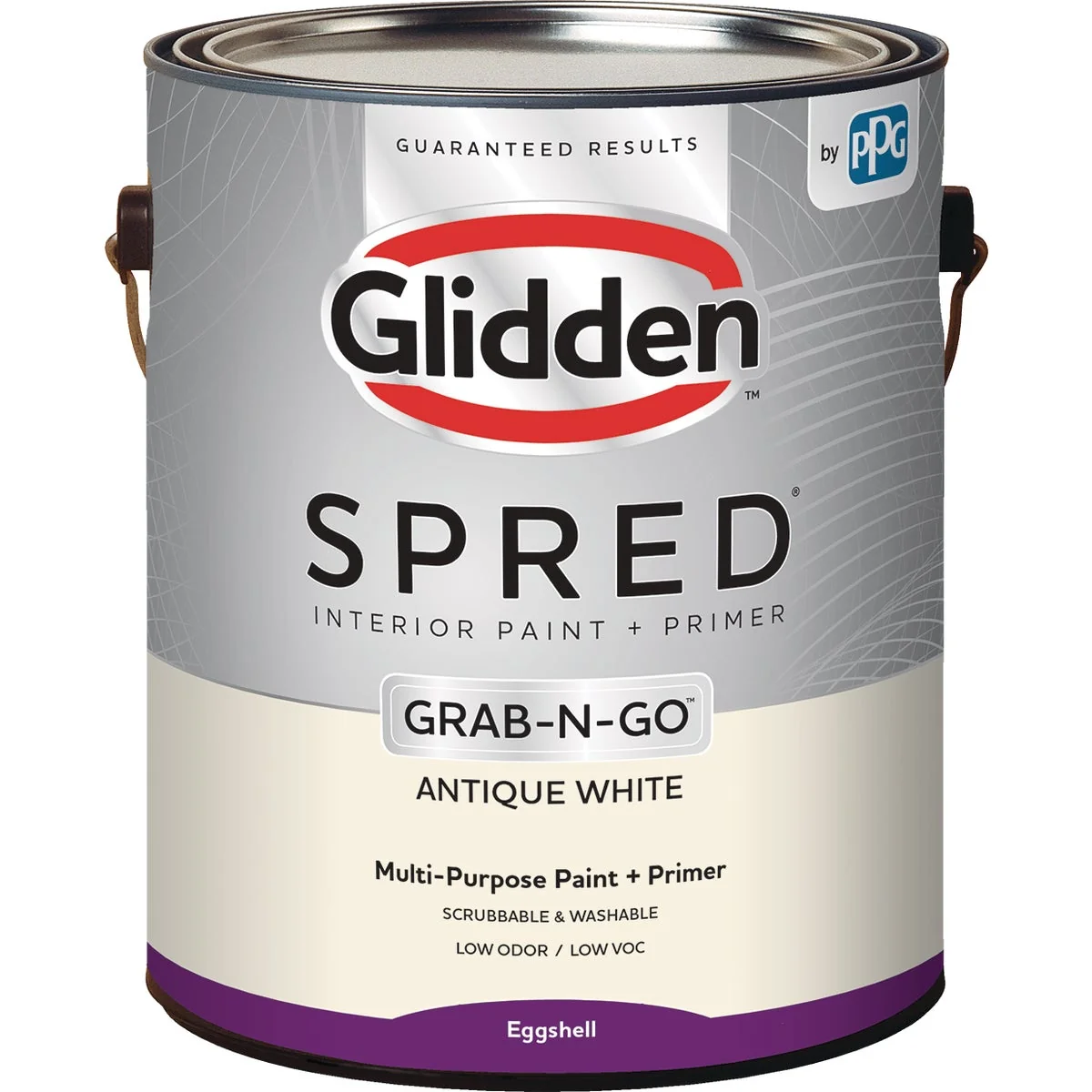 Modern Glidden Spred Interior Paint Primer Grab-N-Go Antique White Eggshell 1 Gallon Contemporary