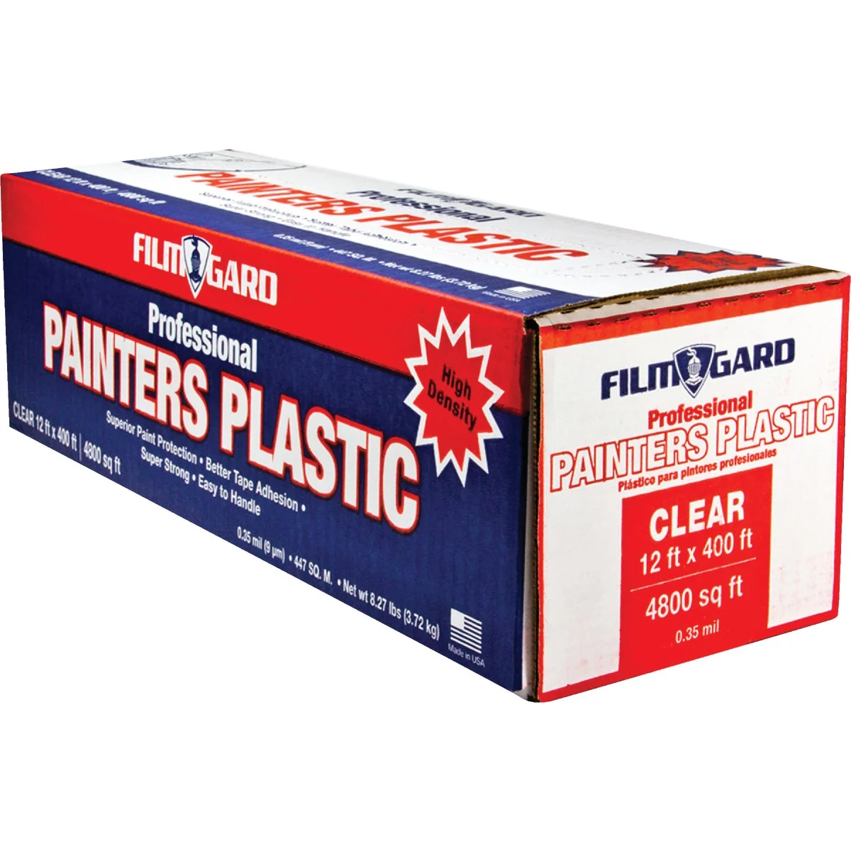 Carefully Designed Film Gard 12 Ft. x 400 Ft. .35 mil High-Density Painter's Plastic Drop Cloth Breathable