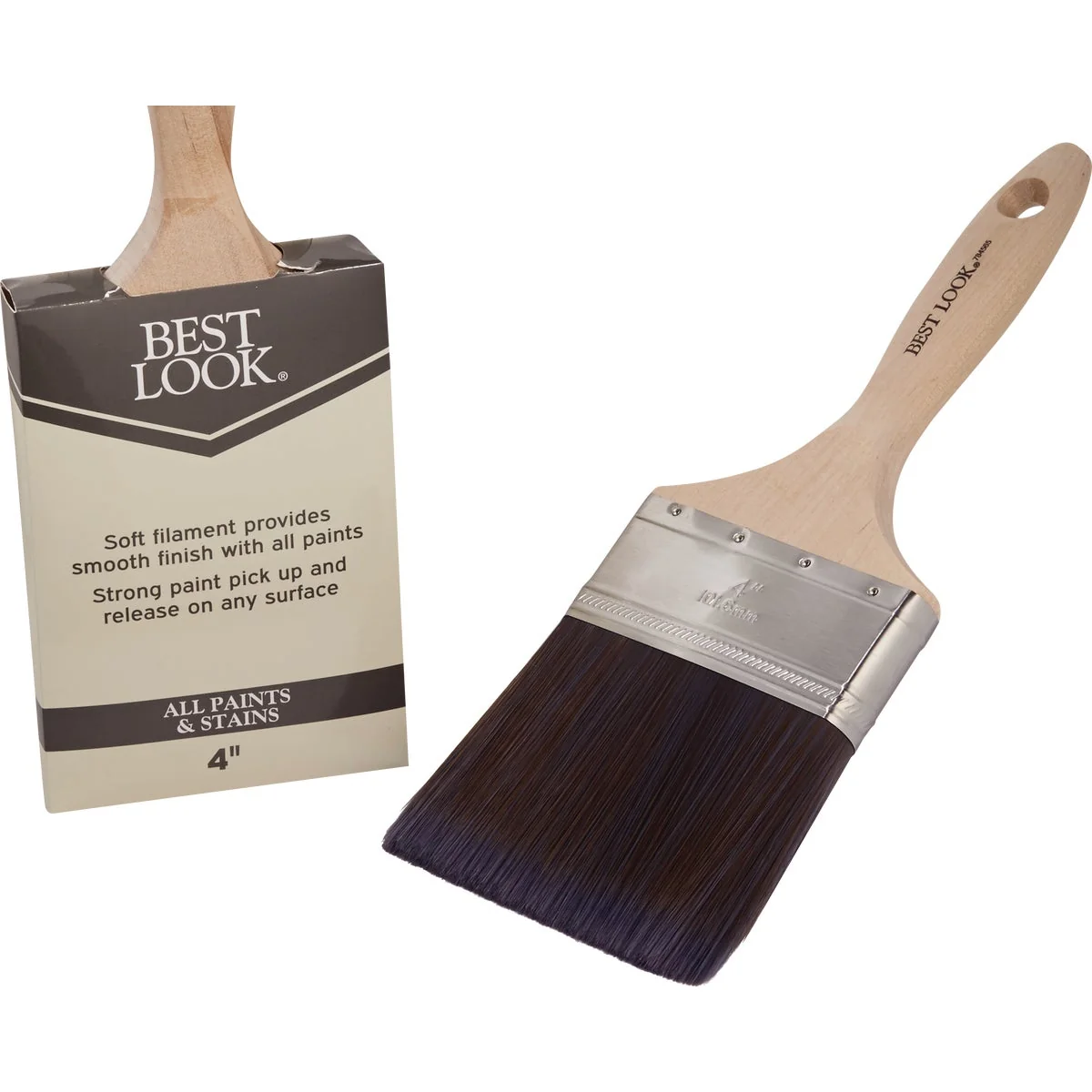 Quality Look 4 In. Flat Polyester Paint Brush World-Class