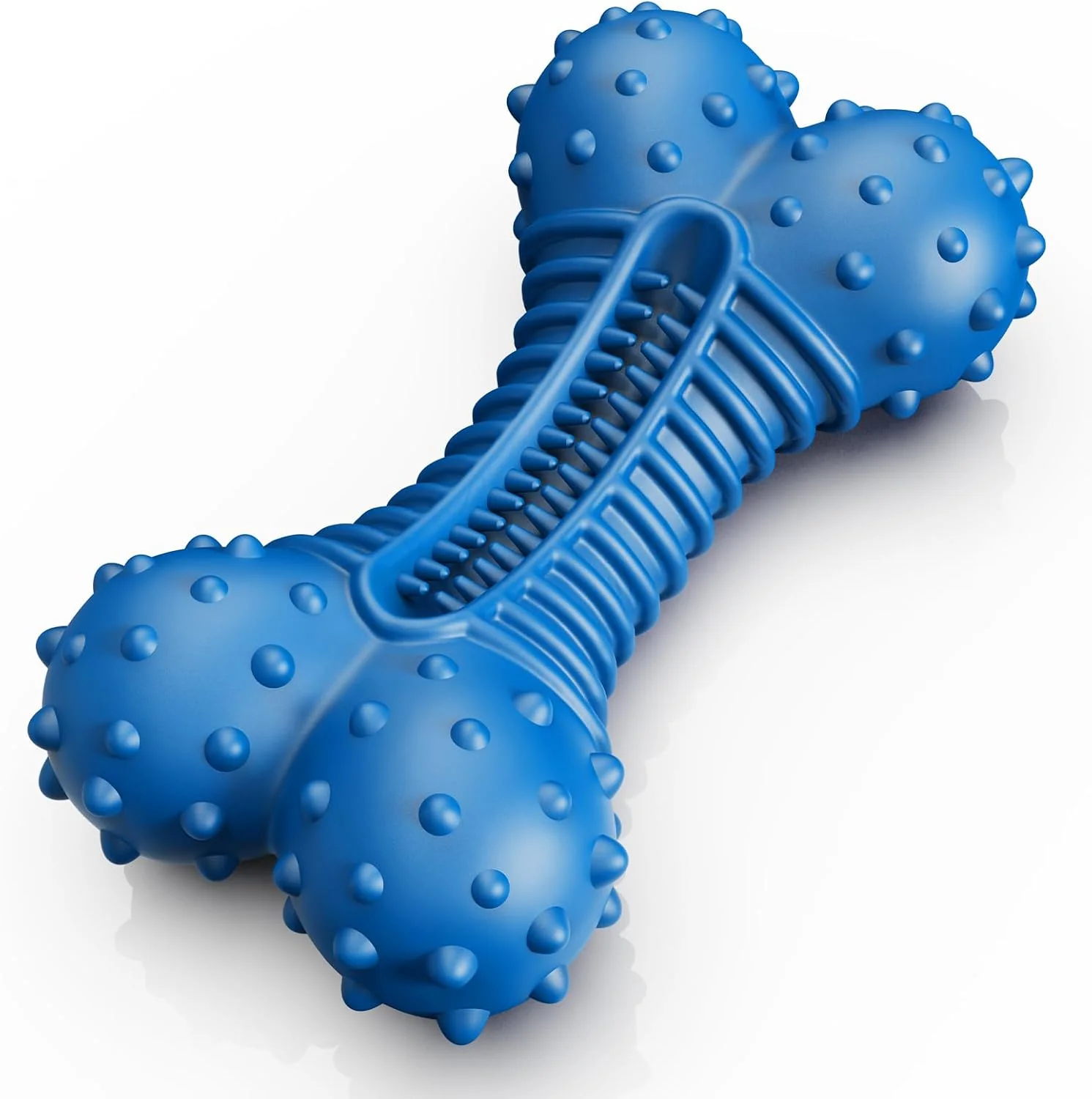 High-Grade Dog Toys for Aggressive Chewers Indestructible Chew Toys for Medium Large Dogs Durable Rubber Dog Bones with Beef Flavor Tough Dental Toy for Boredom Relief Versatile