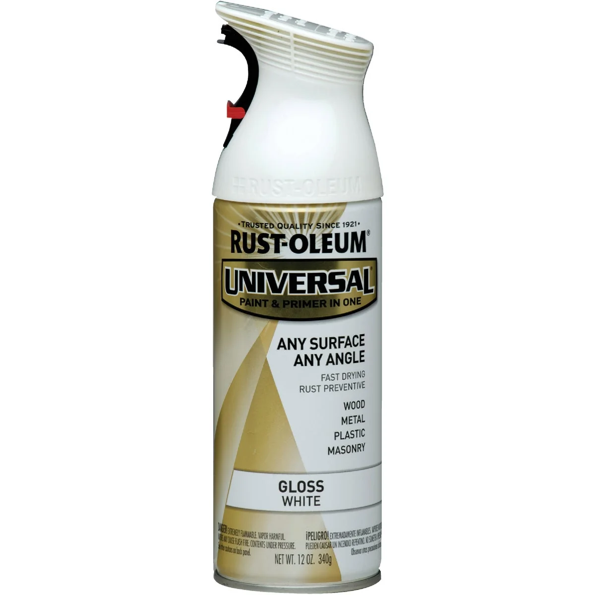 User-Friendly Rust-Oleum Universal 12 Oz. Gloss White Paint Convenient
