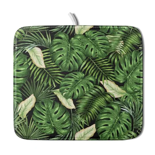 Elite Tropical Palm Leaf Dish Drying Mat for Kitchen Countertop Fine Crafted