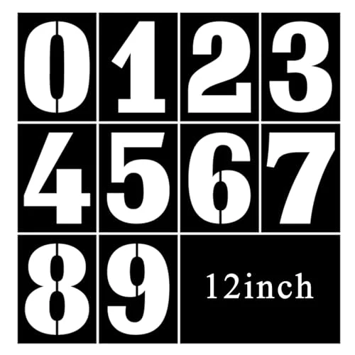 Versatile 12 Inch Number Stencils Set 10 Count Artisan