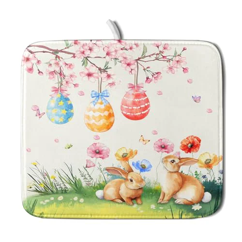 Professional Easter Bunny Dish Drying Mat Effective
