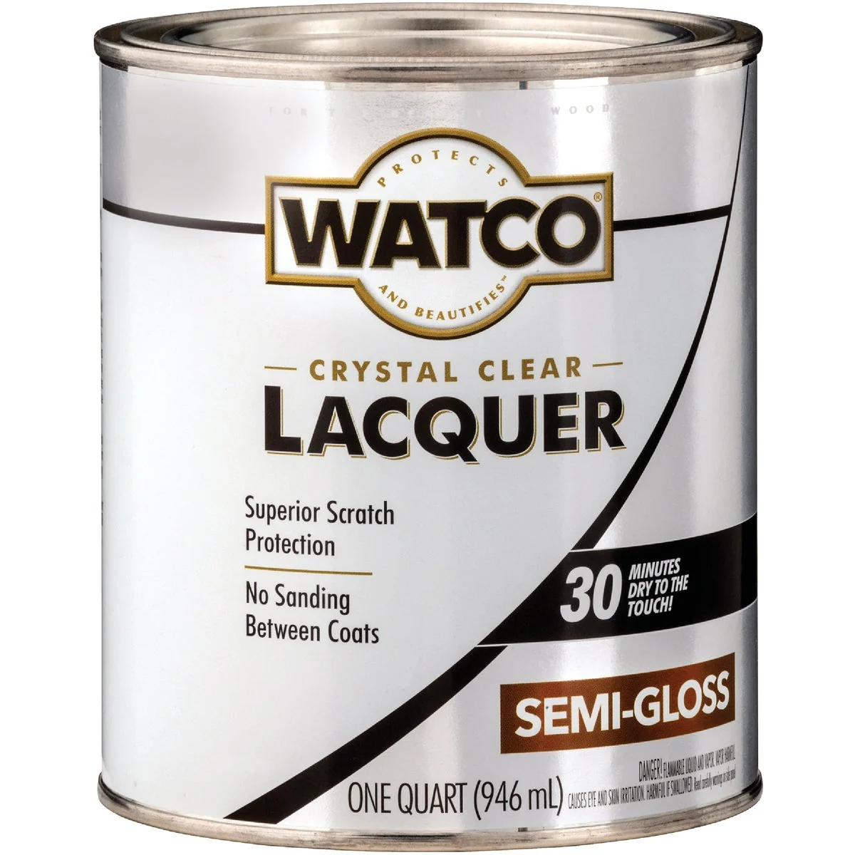 Convenient Watco Clear Semi-Gloss Quart 87 Sq. Ft. Qt. Lacquer Contemporary