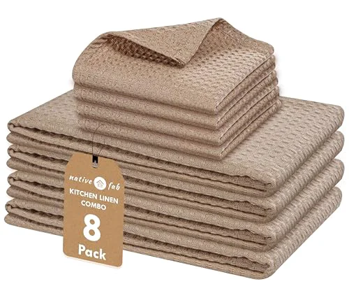 Recyclable 8 Piece Kitchen Towels Dish Cloth Set 8 Count Top-Quality