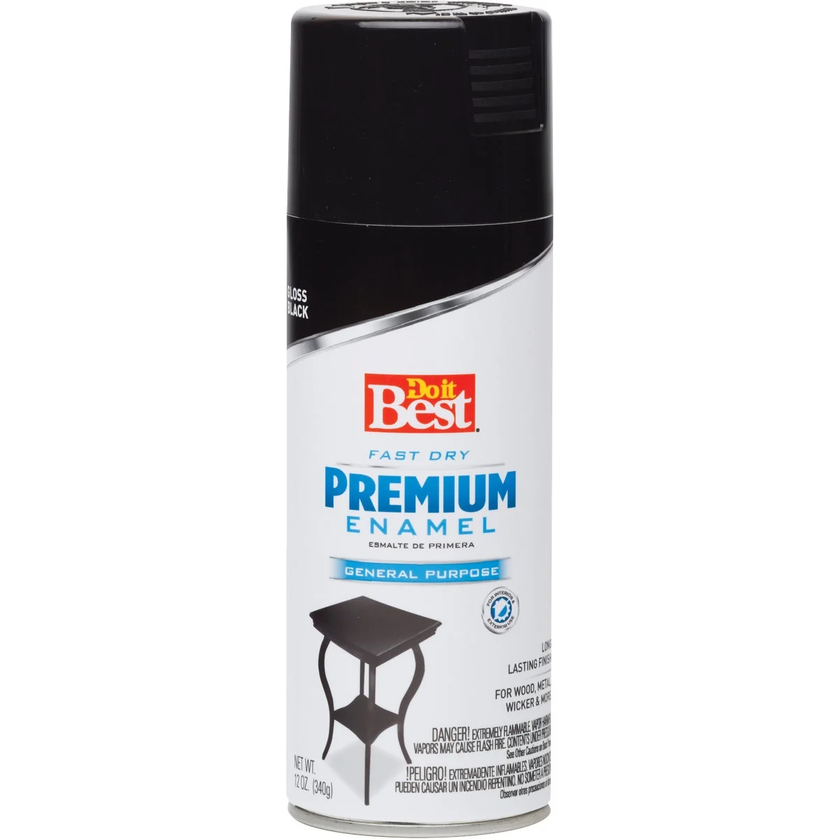 Specialty Do it Premium Enamel 12 Oz. Gloss Spray Paint Black High-Grade