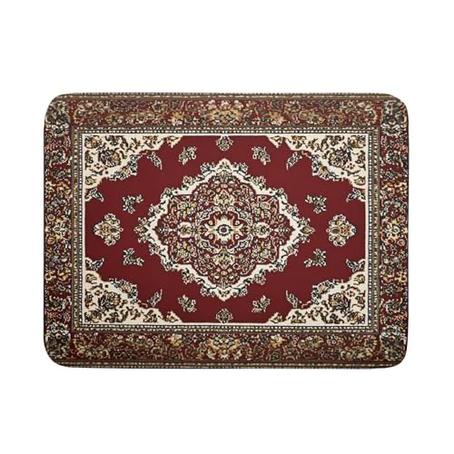 Fast Vintage Boho Dish Drying Mat Antique Tribal Rustic Red Floral Dish Drainer Mats 18 x24 Ethnic Carpet Microfiber Reversible Dish Drying Rack Pad Protector for Kitchen Countertop Decor Sustainable