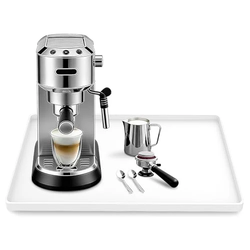 Powerful Silicone Coffee Maker Mat with Lip for Countertops Fast
