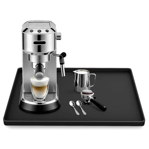 Pure Silicone Coffee Maker Mat with Lip for Countertops Superior