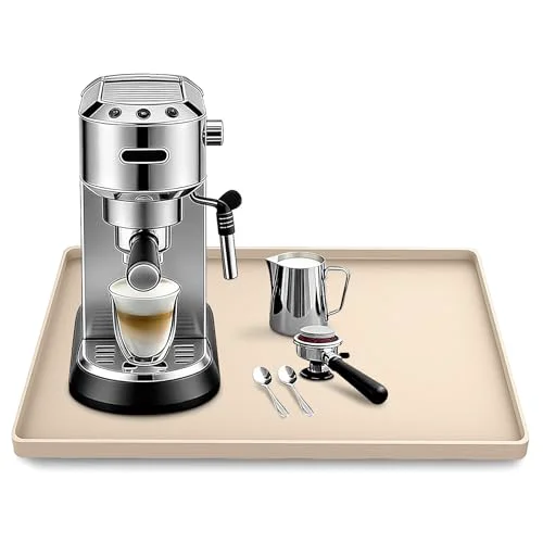 Premium Material Silicone Coffee Maker Mat with Lip for Countertops Stylish
