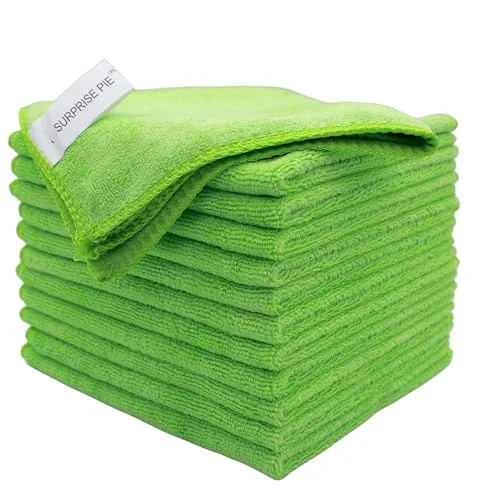 Powerful Ultra Absorbent 400 GSM Microfiber Cleaning Cloths 12 Count Verified