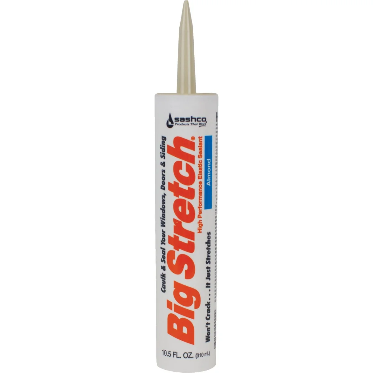User-Friendly Sashco Big Stretch 10.5 Oz. Acrylic Elastomeric Caulk Almond Genuine