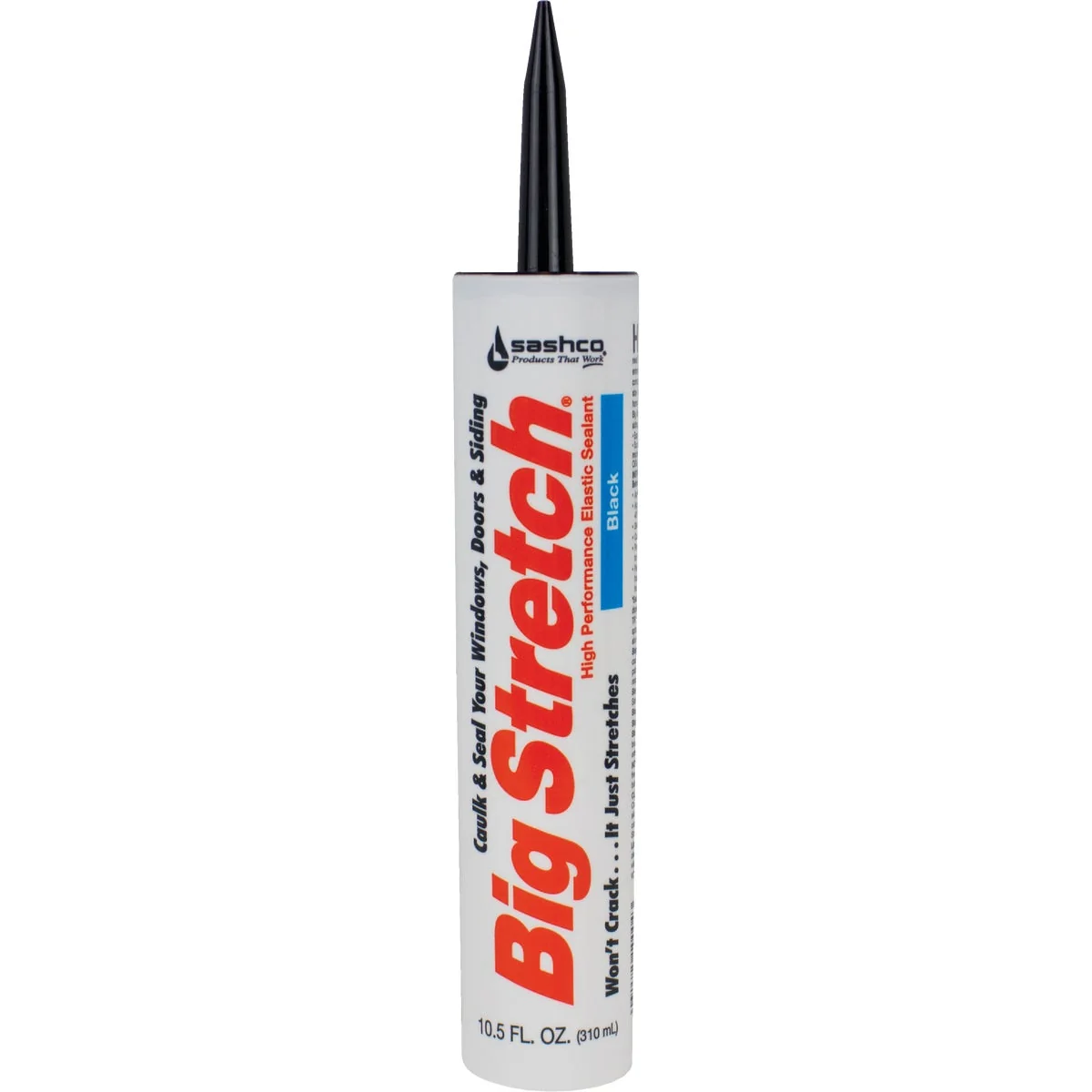 Convenient Sashco Big Stretch 10.5 Oz. Acrylic Elastomeric Caulk Black Innovative