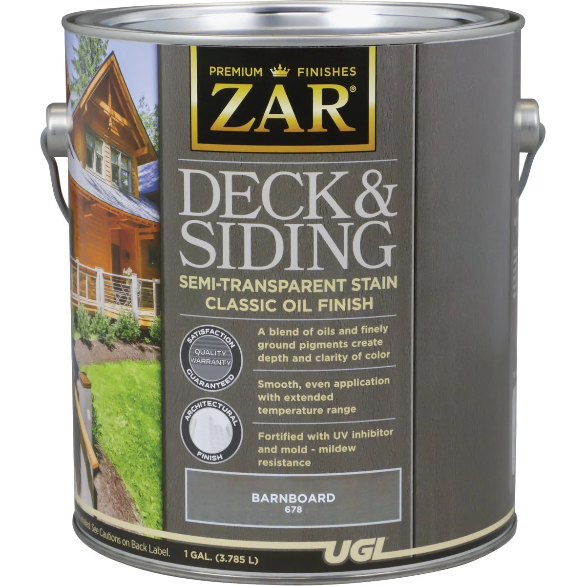 Clean ZAR Semi-Transparent Deck and Siding Stain Barnboard 1 Gal. Safe