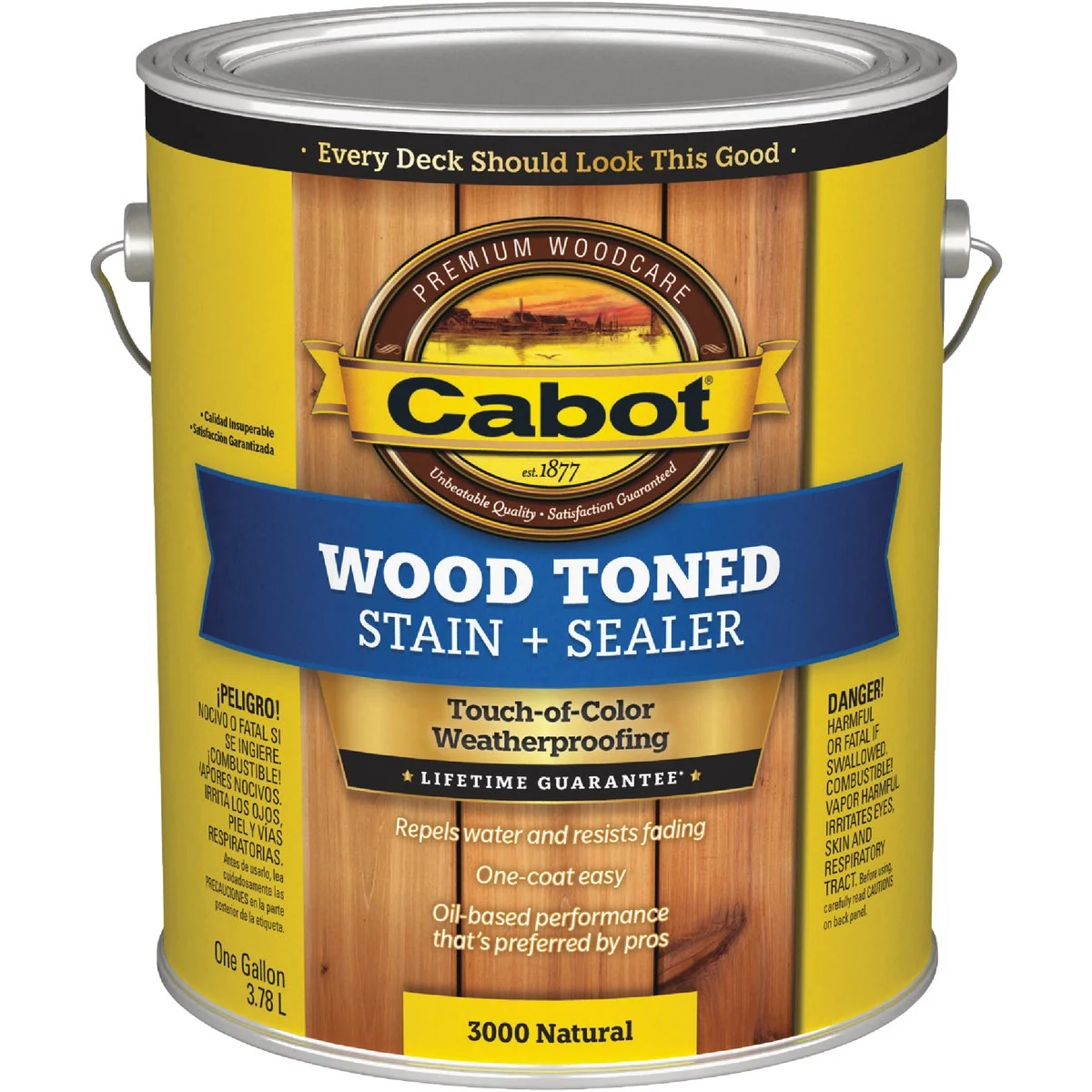 Trendy Cabot Alkyd Oil Base Wood Toned Deck Siding Stain Natural 1 Gal. Stylish