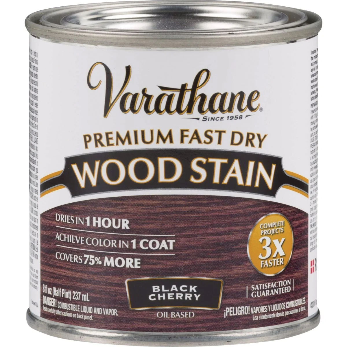 Artisan Varathane Fast Dry Black Cherry Urethane Modified Alkyd Interior Wood Stain 1 2 Pt. Consistent