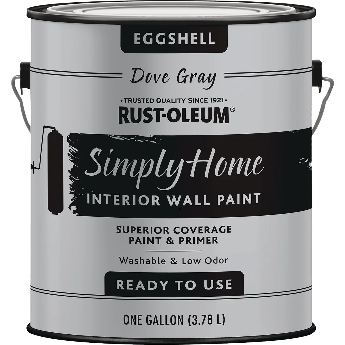 Comfortable Simply Home Eggshell Dove Gray Interior Wall Paint Gallon Green