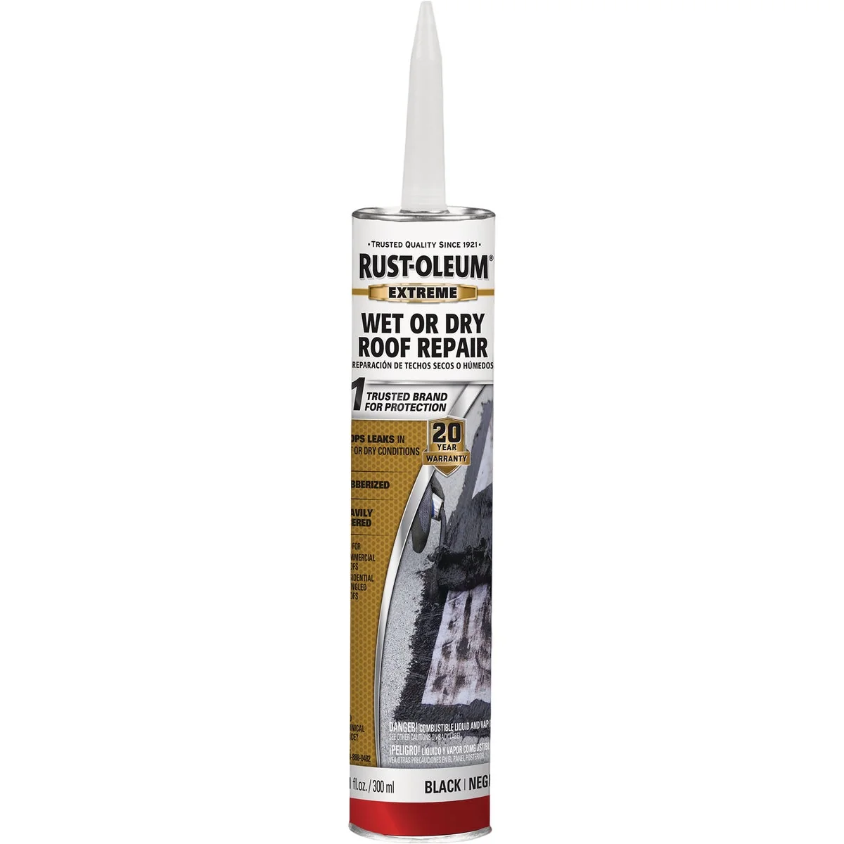 Enhanced Rust-Oleum 10.1 Oz. Black Extreme Wet or Dry Roof Repair High-End