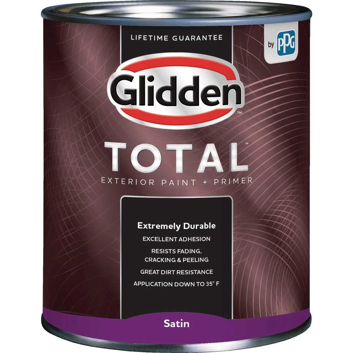 Official Glidden Total Exterior Paint Primer Satin Ultra Deep Base Quart Next-Generation