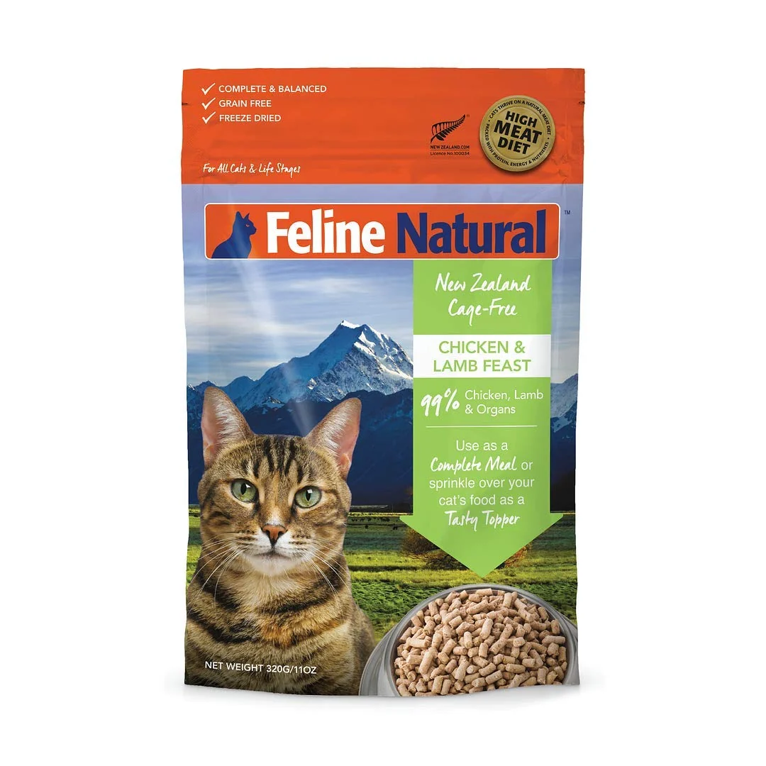 Expertly Made Feline Natural High-Protein ze-Dried Cat Food — 98 Meat NZ Made Enhanced