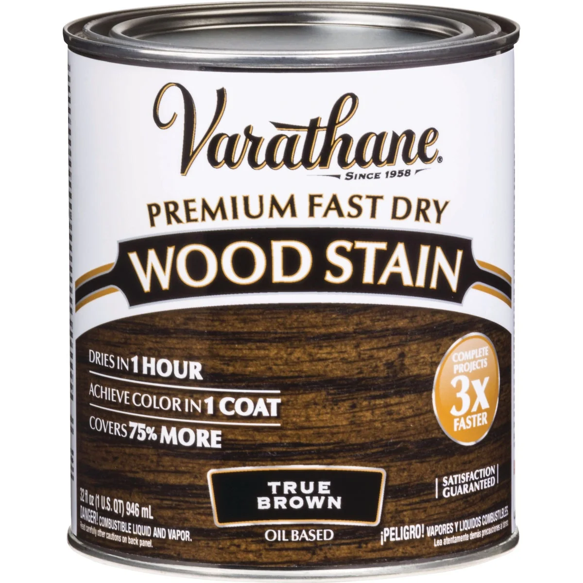 Green Varathane Fast Dry True Brown Urethane Modified Alkyd Interior Wood Stain 1 2 Pt. Practical