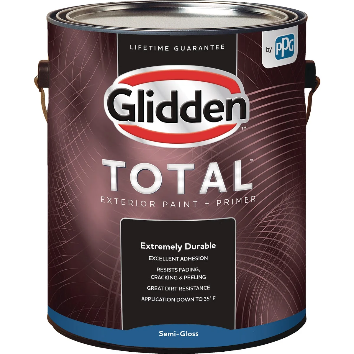 Relaxed Glidden Total Exterior Paint Primer Semi-Gloss Midtone Base 1 Gallon Secure