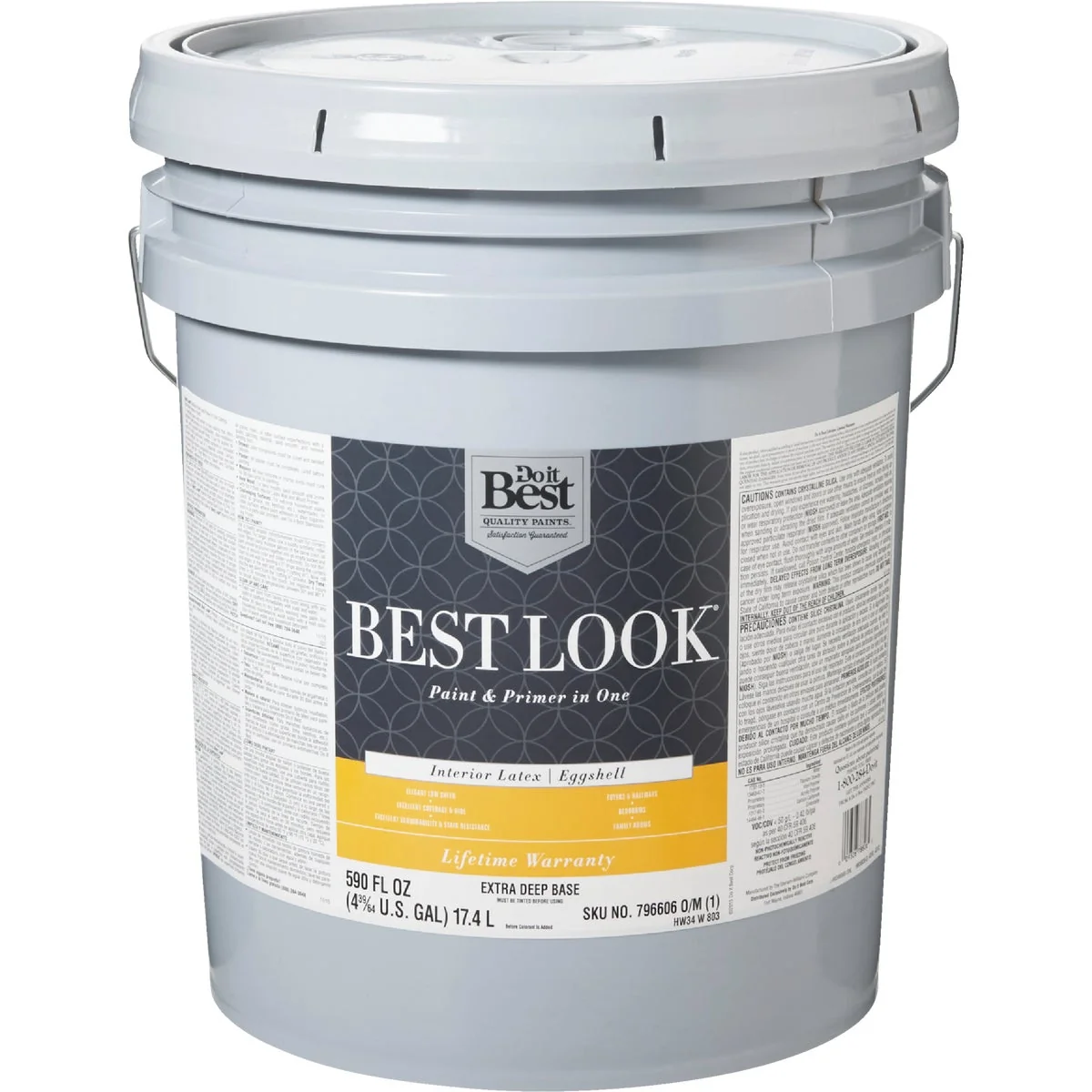 Lightweight Look Latex Paint Primer In One Eggshell Interior Wall Paint Extra Deep Base 5 Gal. Certified