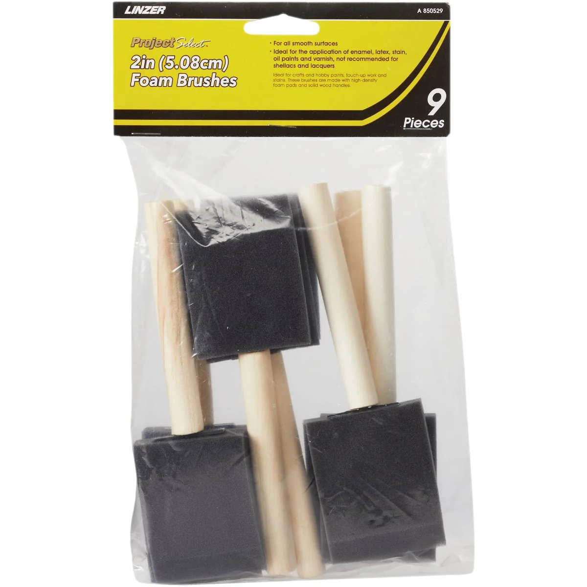 Flexible Linzer Project Select High Density Closed Foam Brush Set 9-Pack Original Design