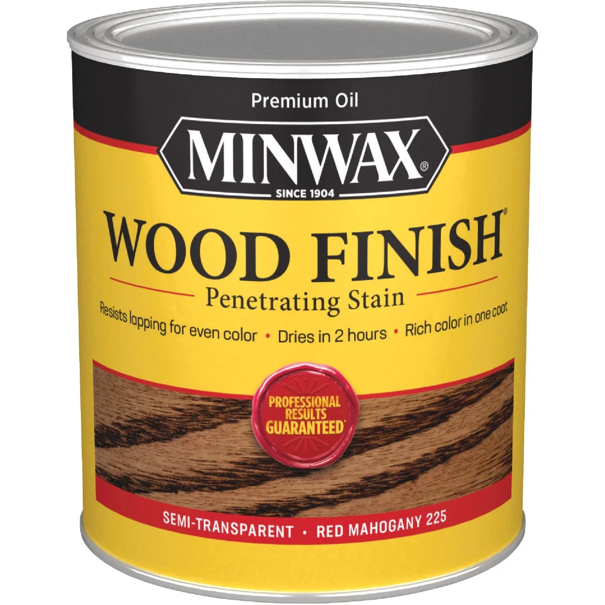 Organic Minwax Wood Finish Penetrating Stain Red Mahogany 1 Qt. Powerful