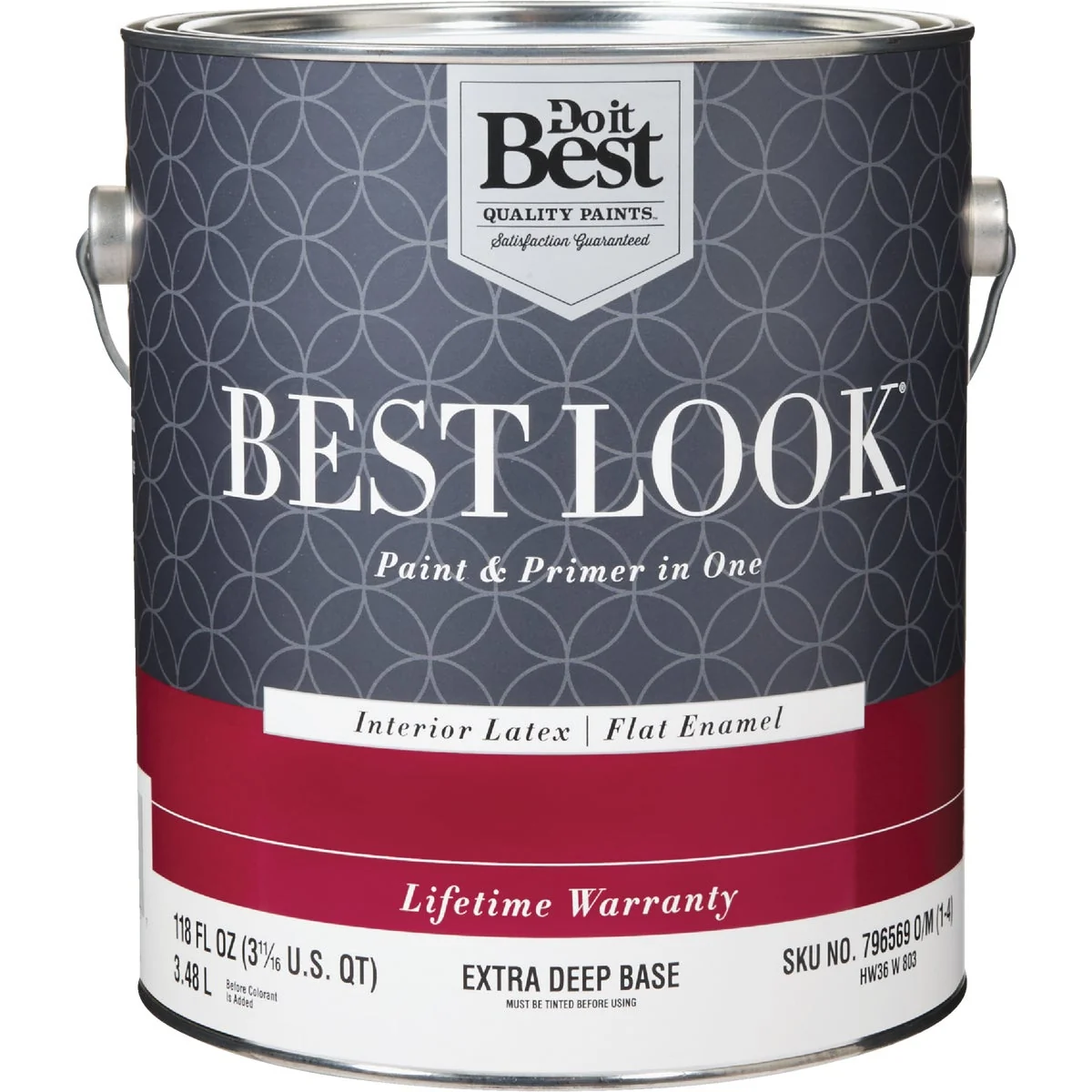 Premium Look Latex Paint Primer In One Flat Enamel Interior Wall Paint Extra Deep Base 1 Gal. Excellent