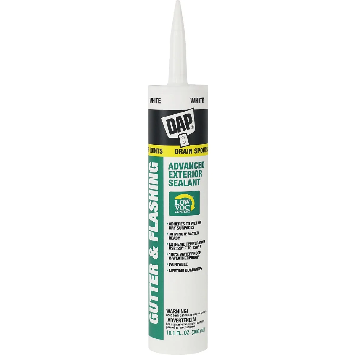 Genuine DAP 10.1 Oz. Advanced VOC-Compliant Exterior Gutter Flashing Sealant Fine