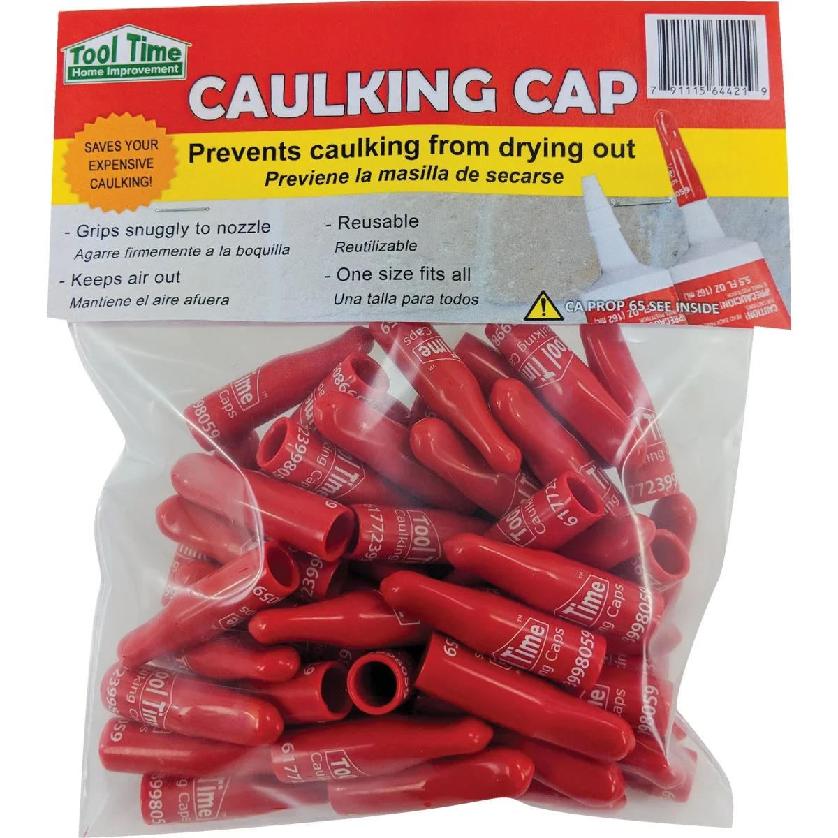 Elegant Tool Time Vinyl Caulking Cap 50-Count Consistent