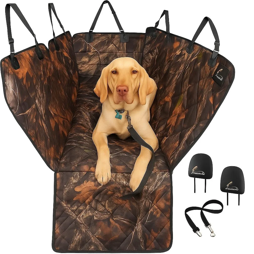 Long-Lasting Meadowlark Premium Hammock Dog Car Seat Cover – Waterproof Non-Slip Full Backseat Protection Modern